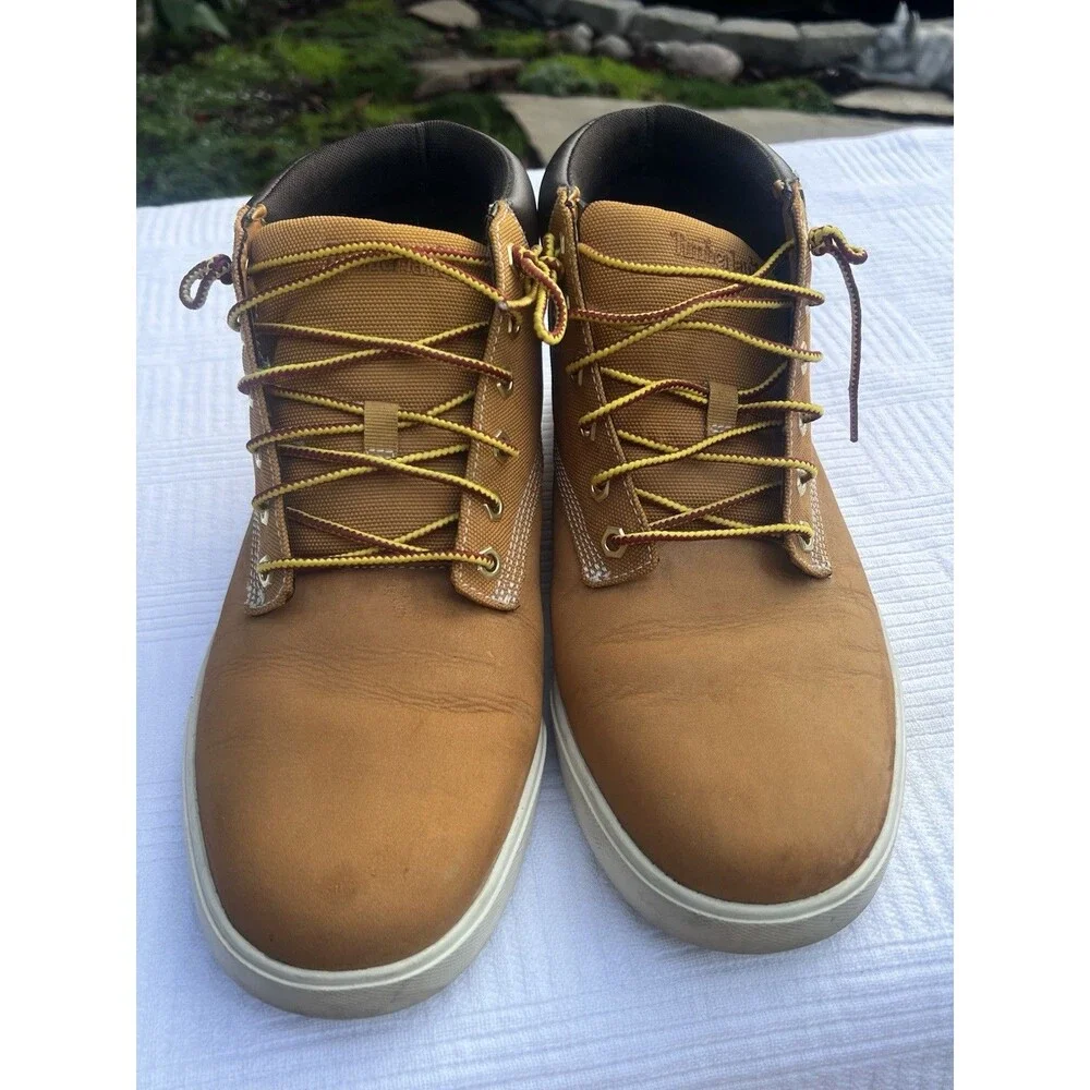 Timberland Groveton Chukka Boots Mens 10.5 Wheat Nubuck 9463B Casual Shoes